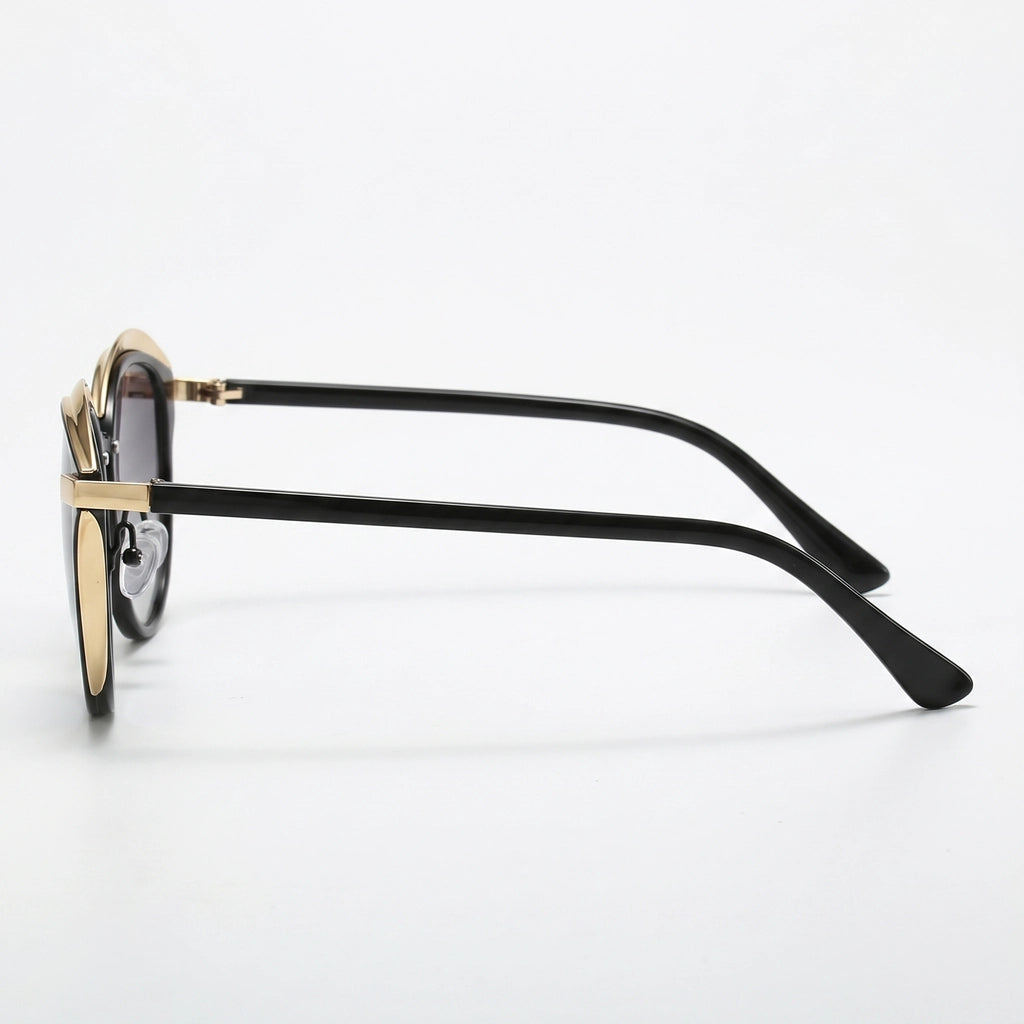 Gold Frame Gradient Grey Calloway Irregular Frame Shades 2