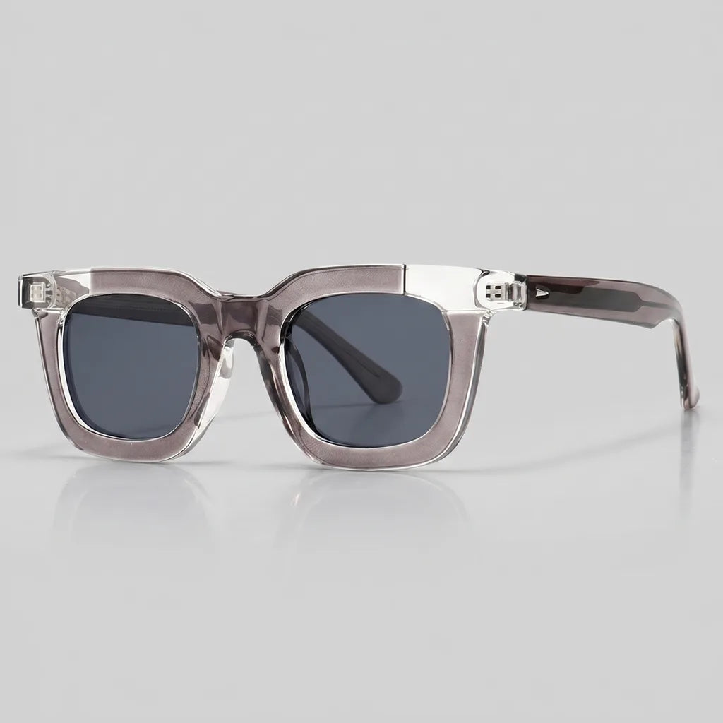 Men's C6 Brown Frame with Gray Lenses June 13 Pettigrew Polarized Square Shades