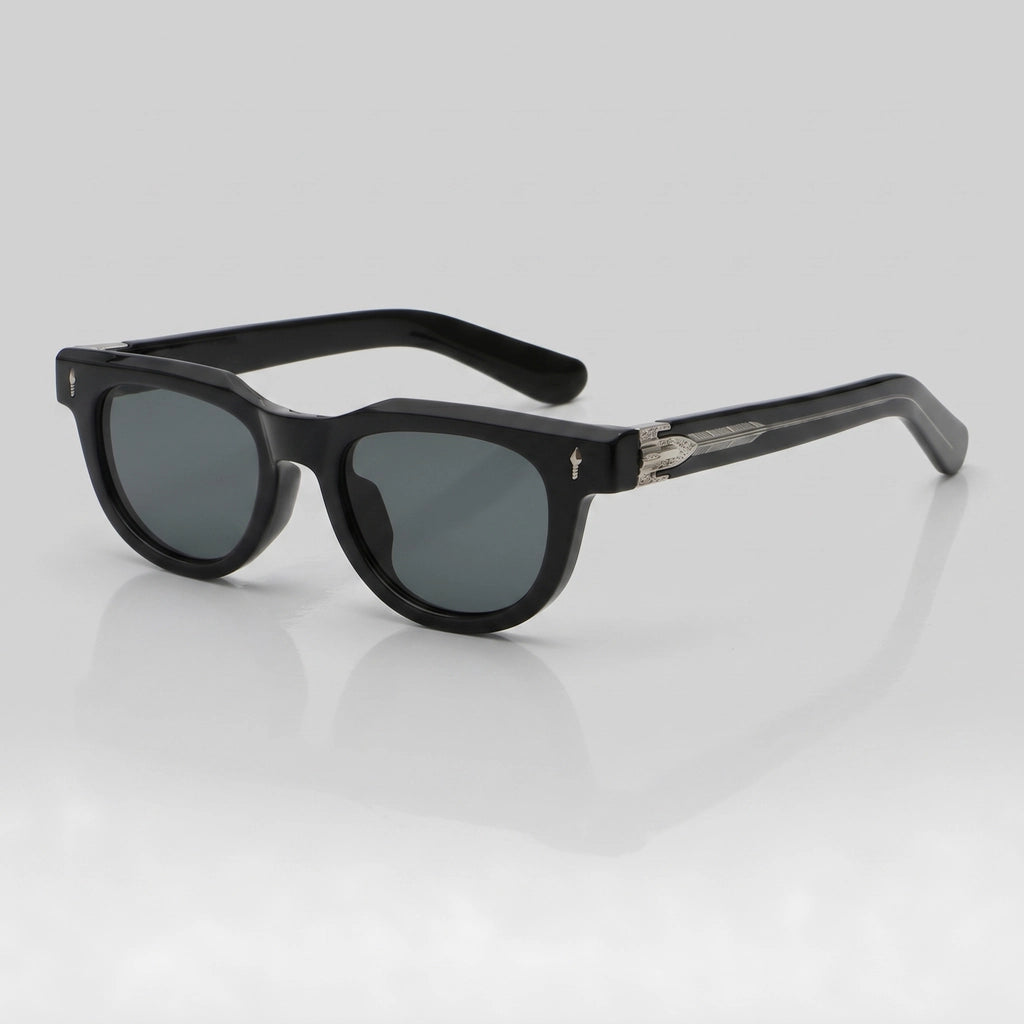 C3 Matte Black & Tortoise / G15 Lens James Round Frame Shades 1