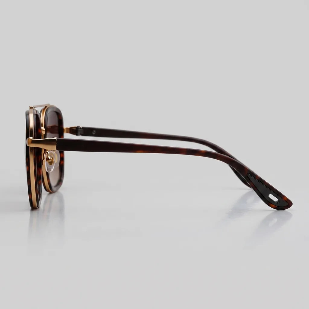 Clear Grey Frame Grey Lens Lightfoot Square Aviator Shades