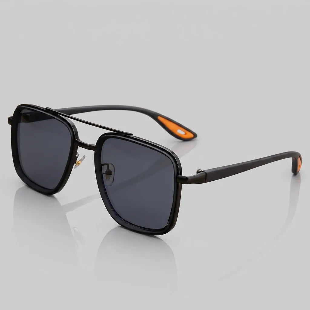 Tortoise Frame Green Lens Lightfoot Square Aviator Shades