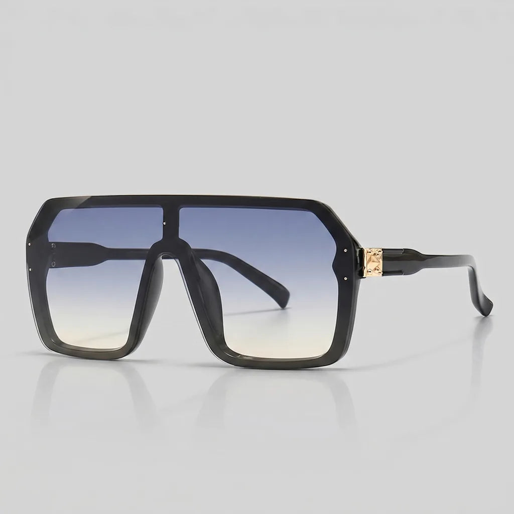Men's C3 Black/Blue Gradient June 9 Sherman Flat-Top Shades