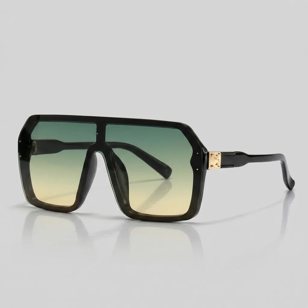 Men's C2 Black/Yellow-Green Gradient June 9 Sherman Flat-Top Shades