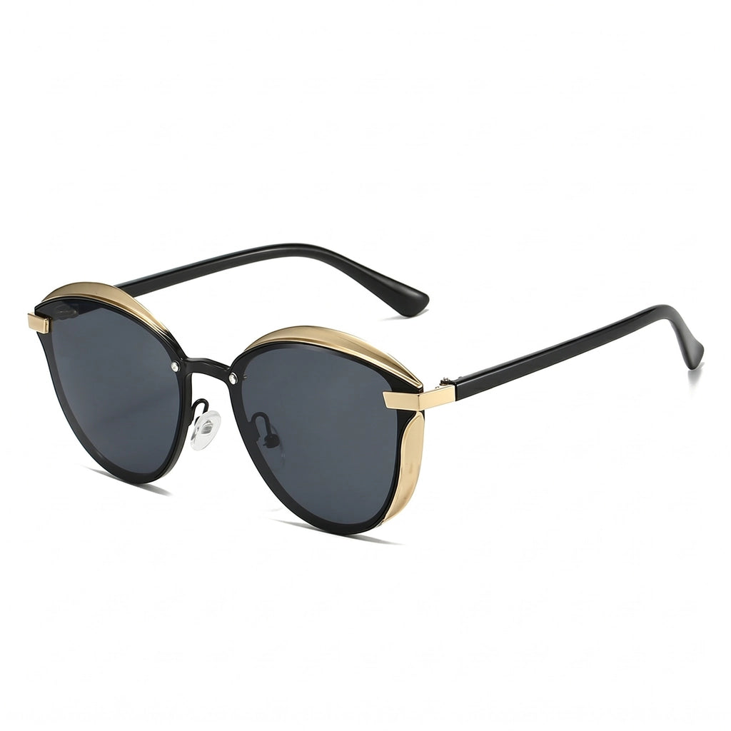 Silver Frame White Mirror Calloway Irregular Frame Shades 1
