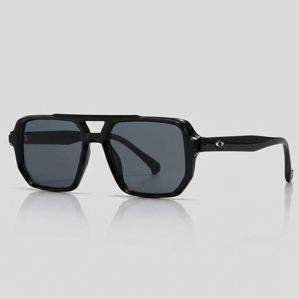 Men's C1 Black Frame / Black Gray Lenses June 10 Whitman Square Frame Shades