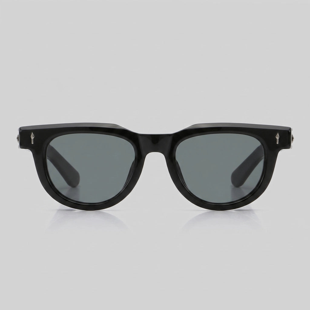C3 Matte Black & Tortoise / G15 Lens James Round Frame Shades 2