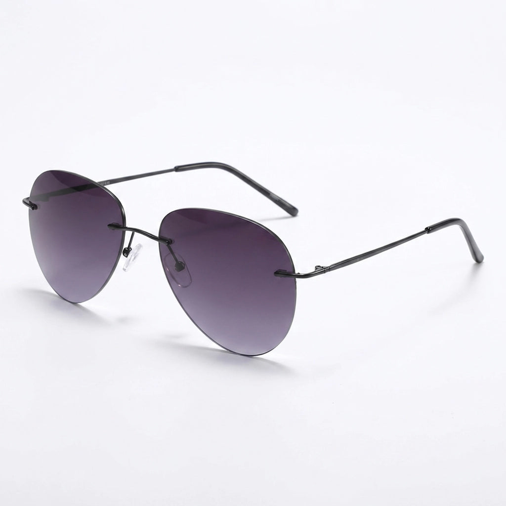 Fanderya Vance Rimless Shades - Color:Gunmetal Frame Gradient Grey