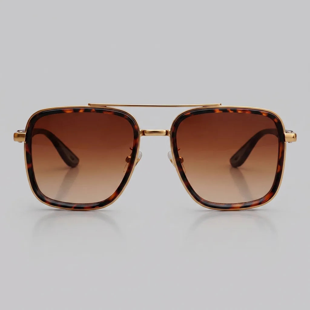 Clear Grey Frame Grey Lens Lightfoot Square Aviator Shades