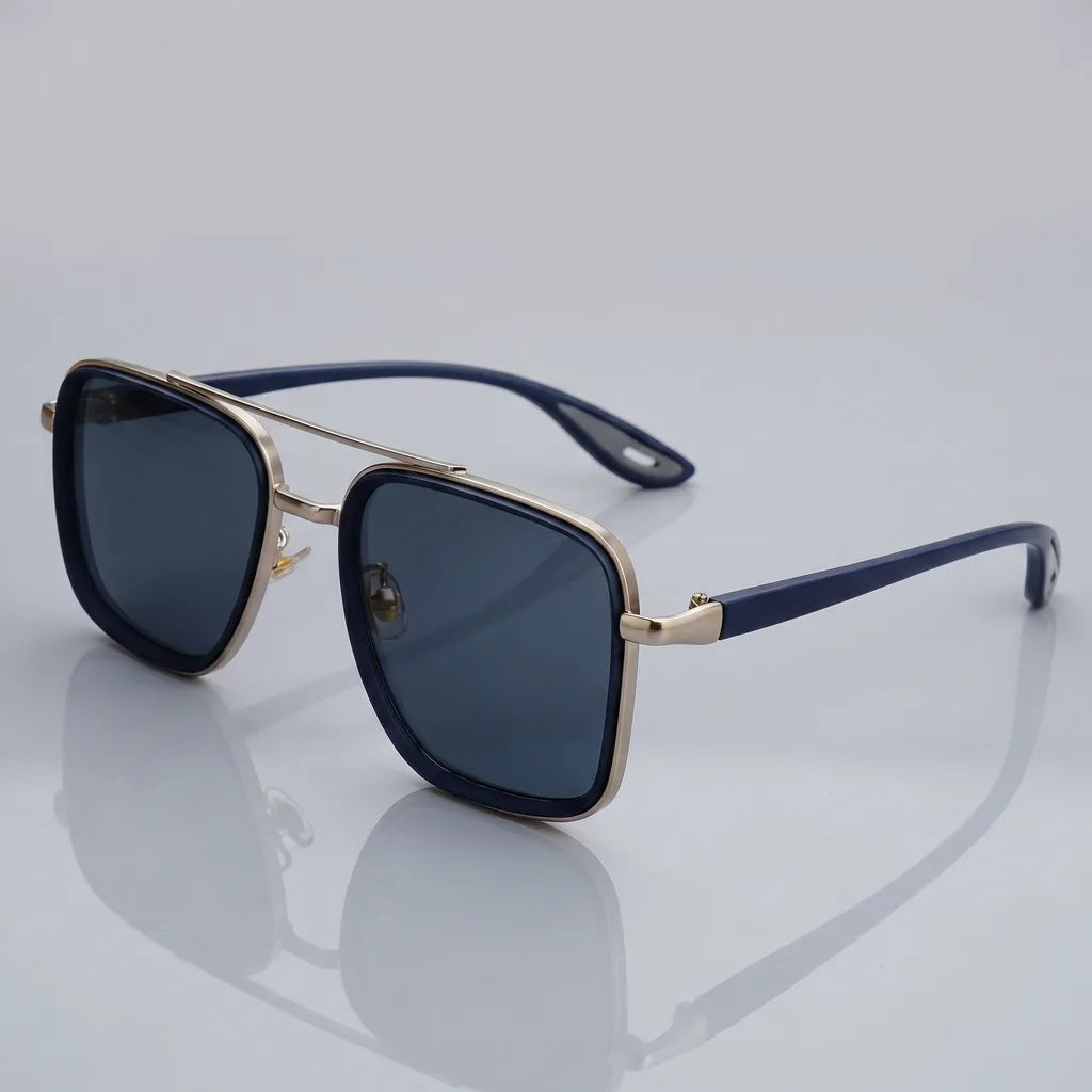 Tortoise Frame Gradient Brown Lightfoot Square Aviator Shades