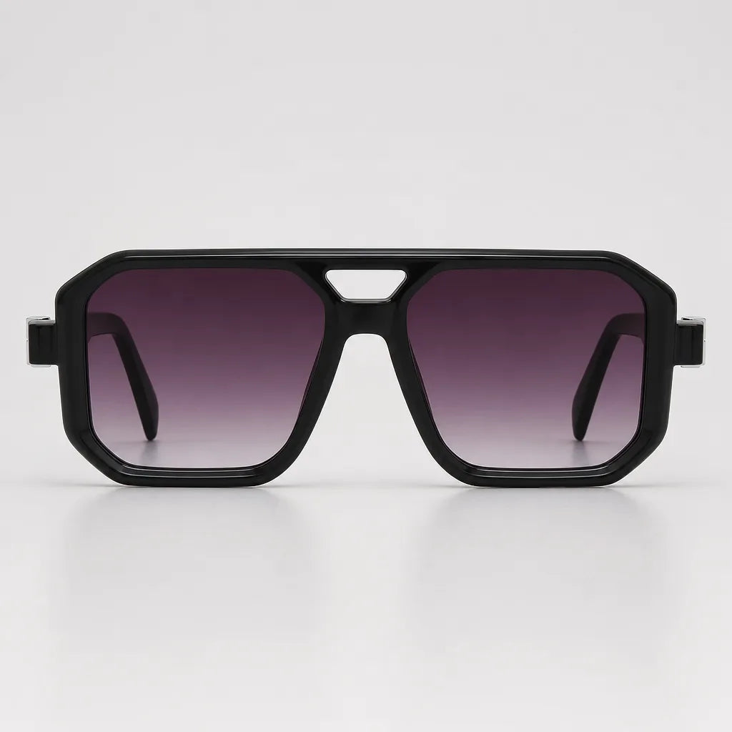 Men's Tortoiseshell frame-Gold tortoiseshell arms-Brown lenses N4 Talmadge Square Double Bridge Shades