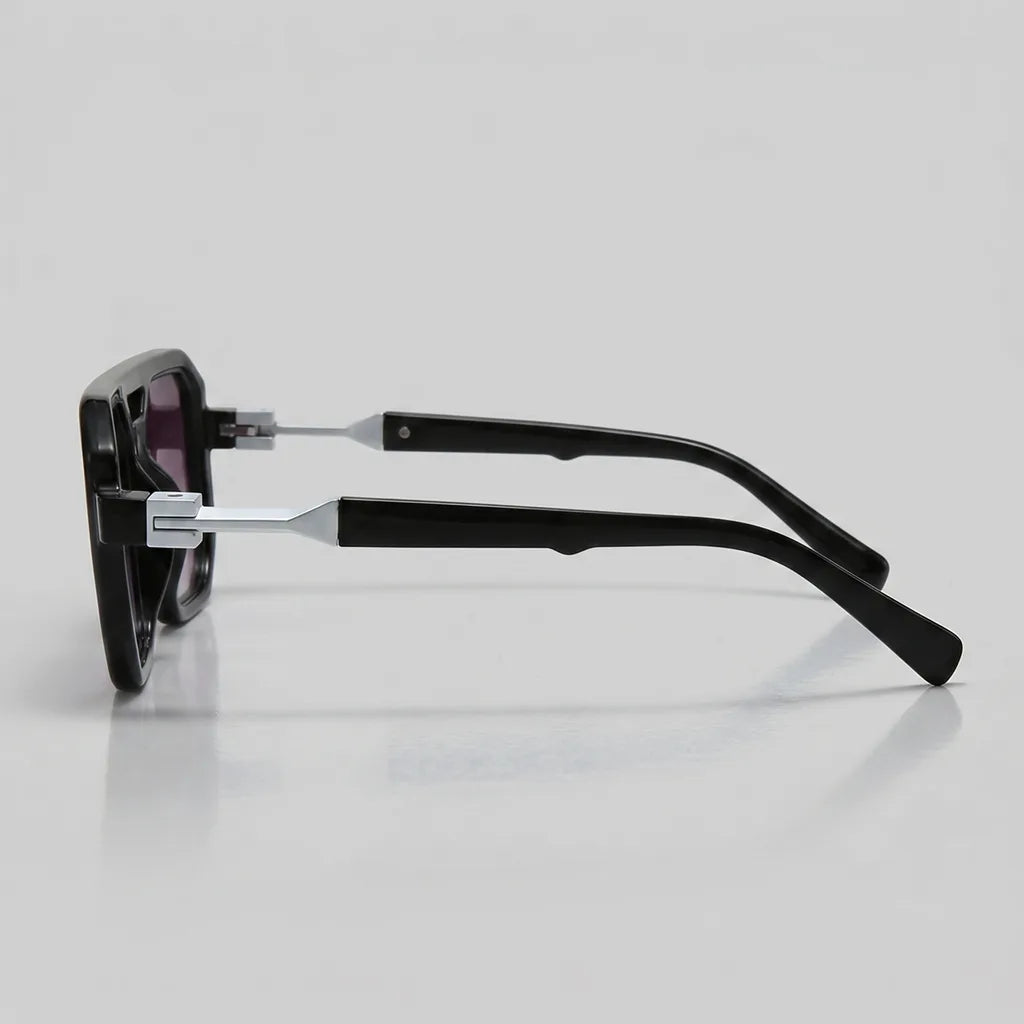 Men's Tortoiseshell frame-Gold tortoiseshell arms-Brown lenses N4 Talmadge Square Double Bridge Shades