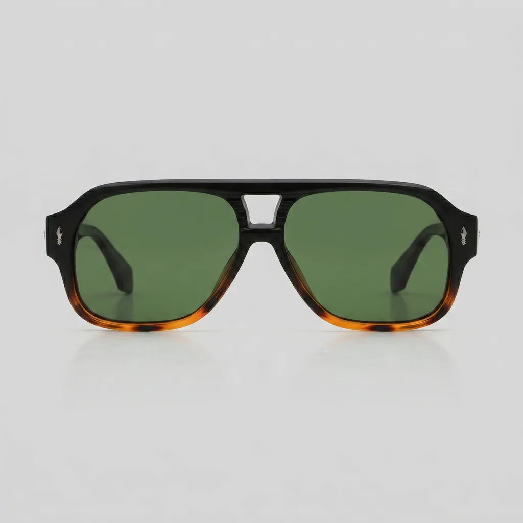 Black/Tortoise Vanderbilt Aviator Shades 5