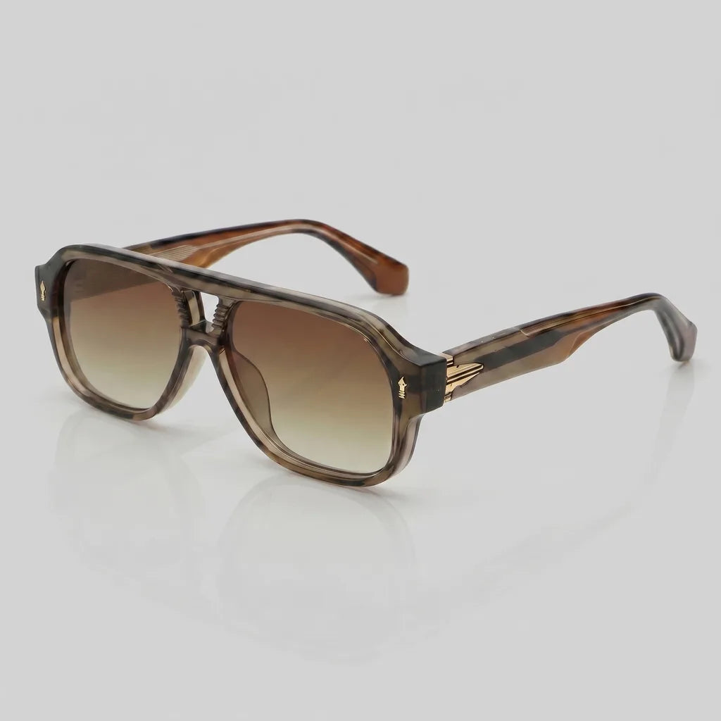 Lincoln NY Aviator Shades - Mocha Crystal