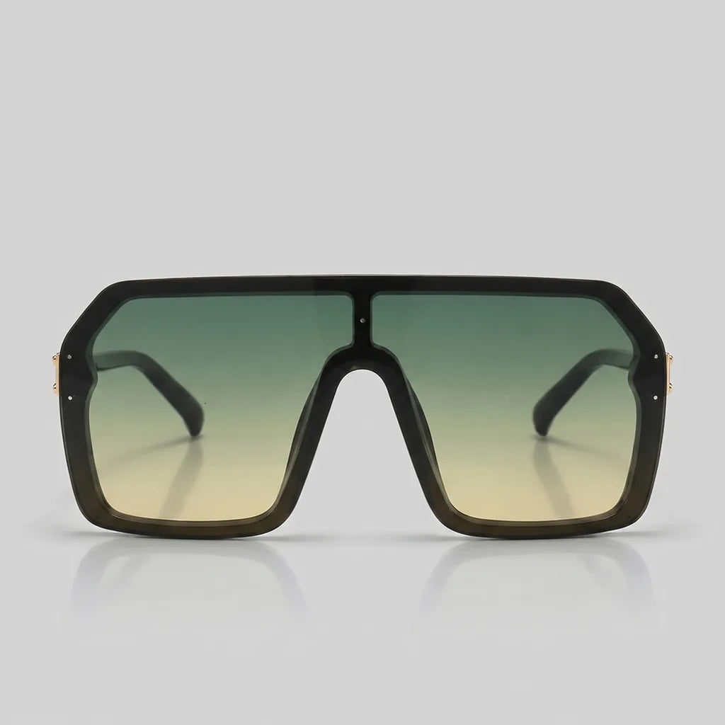 Men's C2 Black/Yellow-Green Gradient June 9 Sherman Flat-Top Shades